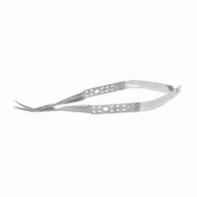 14.5cm Periodontal Scissors Castroviejo Flat Handle 30 deg angle 1.75 cm Curved Blade