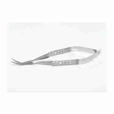 14.5cm Periodontal Scissors Castroviejo Flat Handle 45 deg angle 1.75 cm Curved Blade