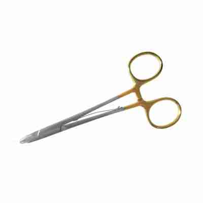 14cm Silk 1/4-0, CGS 0/5-0 Needle Holder Ring-Handled Carbide Straight