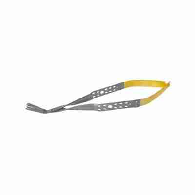15cm Universal Corn Forceps Castroviejo Lock Diamond Flat-Handle 45 deg Angled