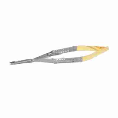 15cm Universal Cutting-Edge Needle Holder with Suture Cutter Carbide Round Handle Straight Tips