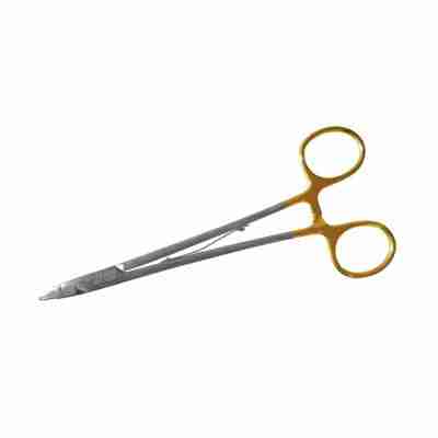 17.5cm Silk 1/4-0, CGS 0/5-1 Needle Holder Ring-Handled Carbide Straight
