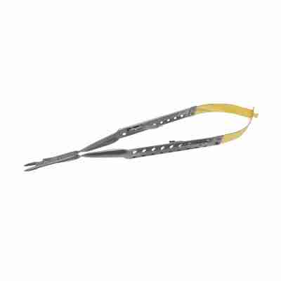 17.75cm Universal Cutting-Edge Needle Holder with Suture Cutter Carbide Round Handle Straight Tips