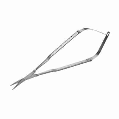 18cm Scissors Castroviejo Round Handle Curved Sharp Tips