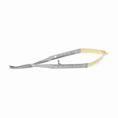 18cm Universal Needle Holder ThumLok® Carbide Round Handle Curved Tips